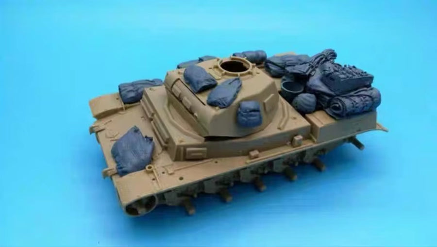 1/35 Scale Diecast Resin Model Assembled Kit German Tank Accessories Set (No Tank) Unassembled Unpainted