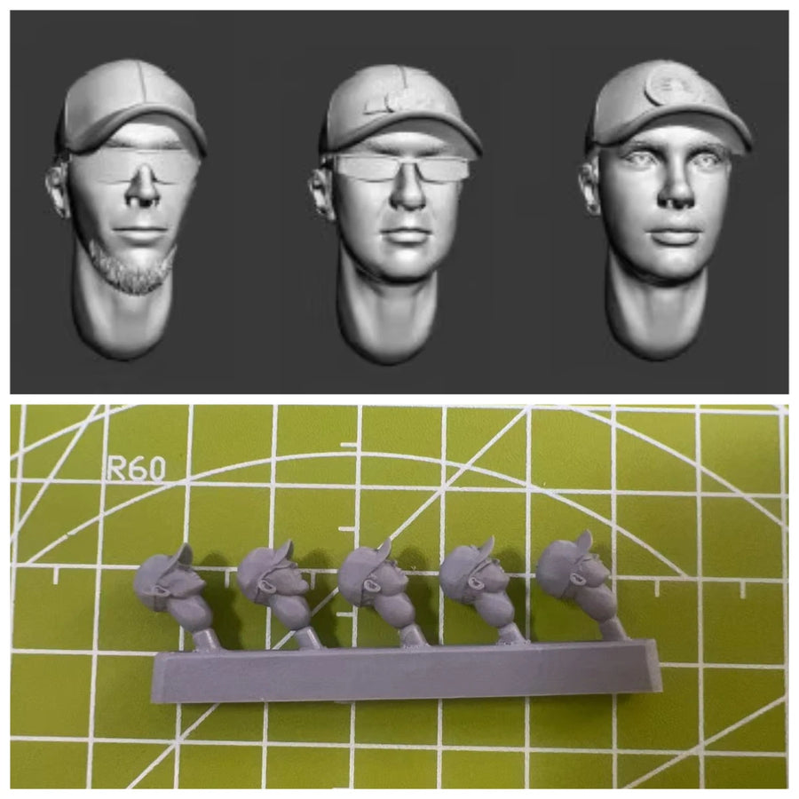 1:35 Resin Model Assembly Kit Character Head Model Replacement