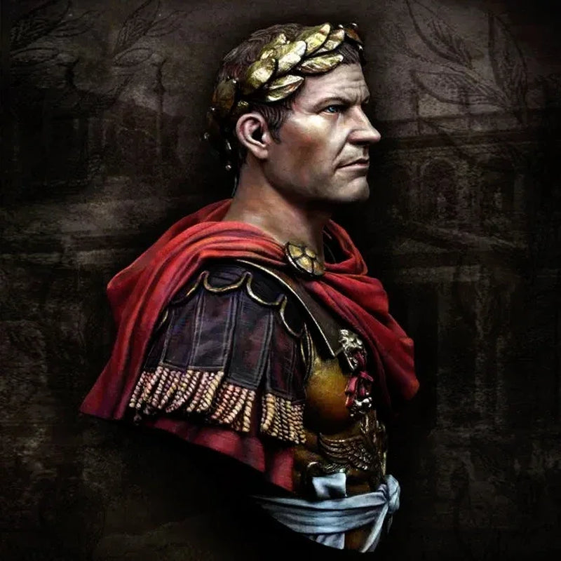 Ancient Roman Emperor with Laurel Crown 1/10 Resin Bust Kit - resin model view 3