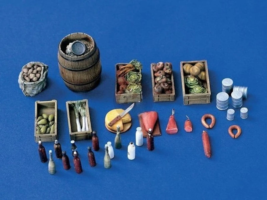 1/35 Medieval Tavern & Provisions Diorama Accessories Resin Set - resin model view 2