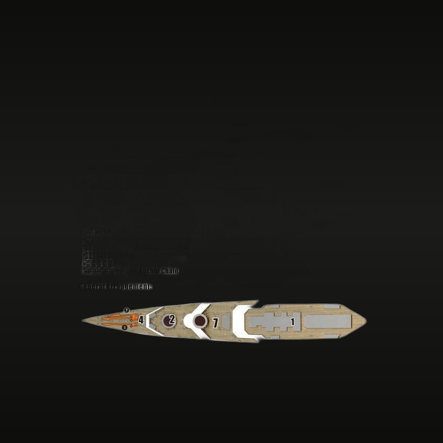 HMS Hood 1931 British Battlecruiser 1/700 Scale Resin Wooden Deck Kit - unpainted resin model kit