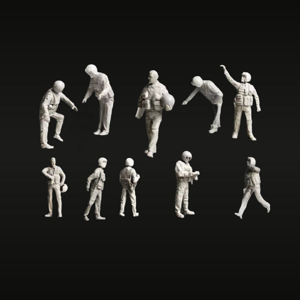 Modern Air Force Ground Crew Set 1/72 Resin Figure Kit