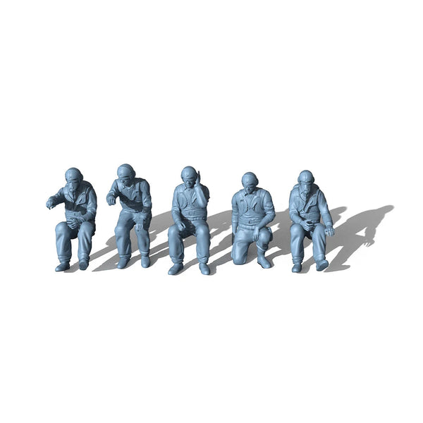 Modern US Black Hawk Helicopter Crew Set of 5 1/72 Resin Figure Kit