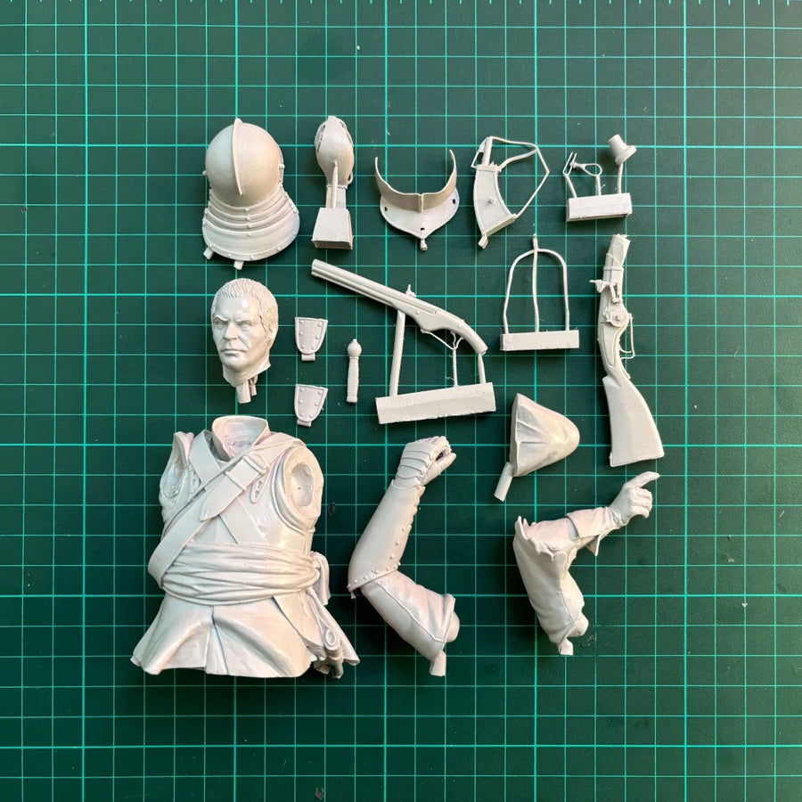 1/10 Scale Resin Unpainted Model Kit, Military Theme, Bust of a Soldier, Unassembled and Unpainted GK