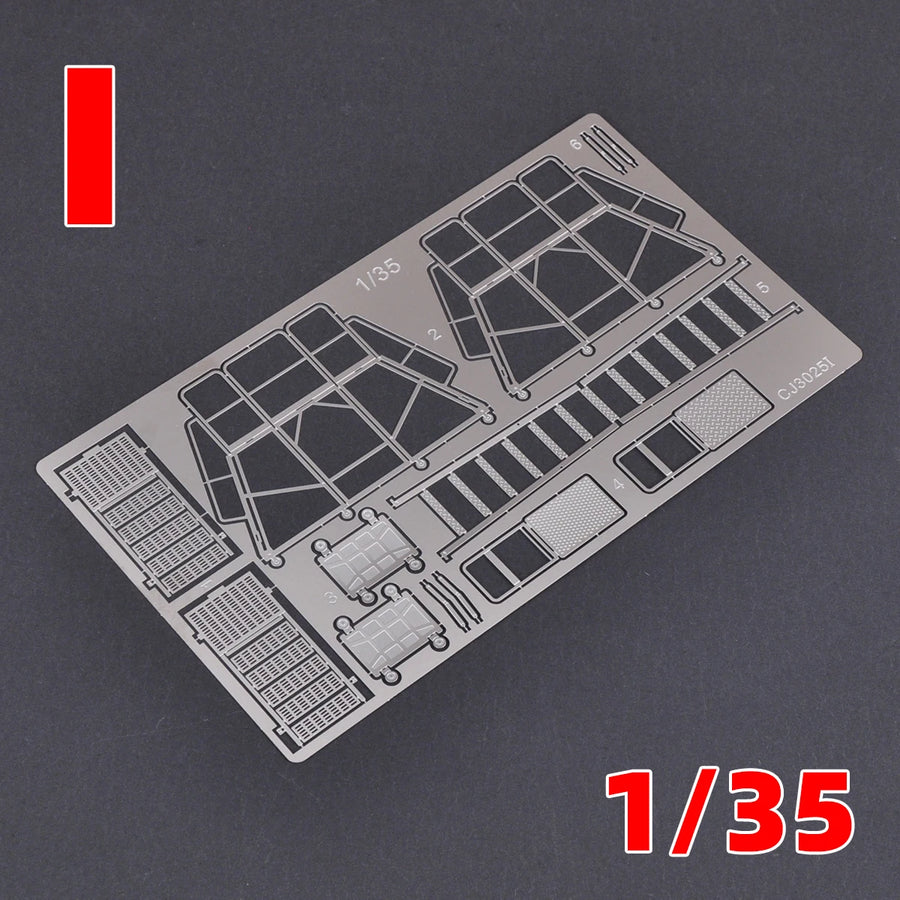 1/35 Photo Eatch Scale Model Kit Maintenance Ladders Climbing Ladder Platform Ottoman Warning Signs Sand Table Diorama Models