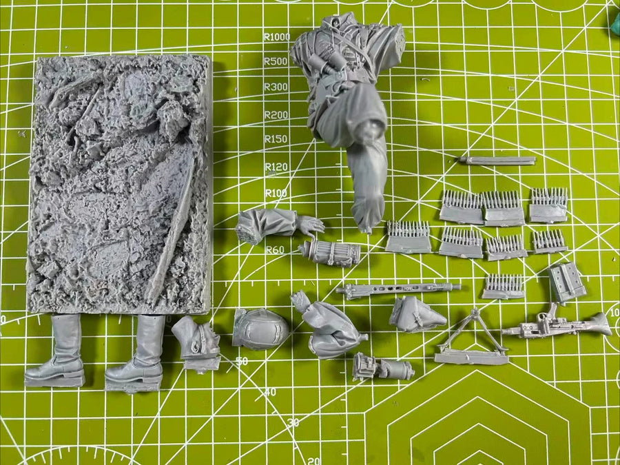 1/16 Casting Resin Model Grey Kit Normandy Frontline Soldier Model Requires Assembly Unpainted