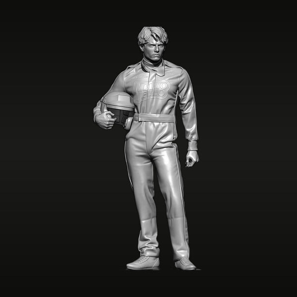 Racing Driver with Helmet 1/18 Resin Figure Kit
