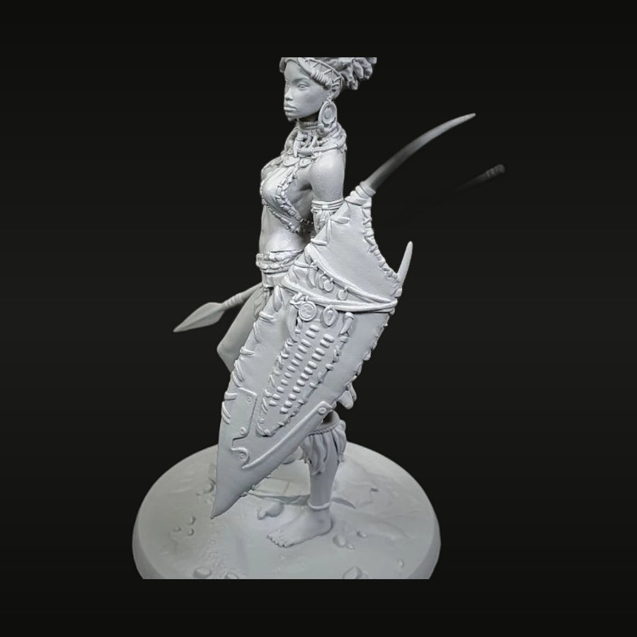 Fantasy Female Warrior Bust on Sword 1/24 Resin Kit - unpainted resin model kit