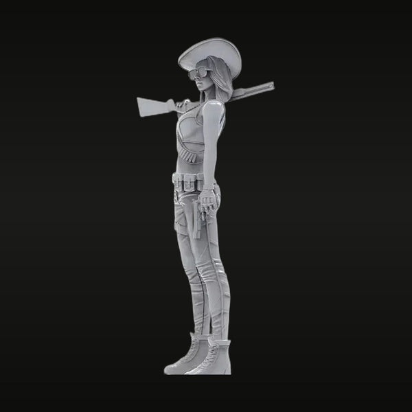 Modern Pinup Female Operative with Rifle 1/20 Resin Figure Kit