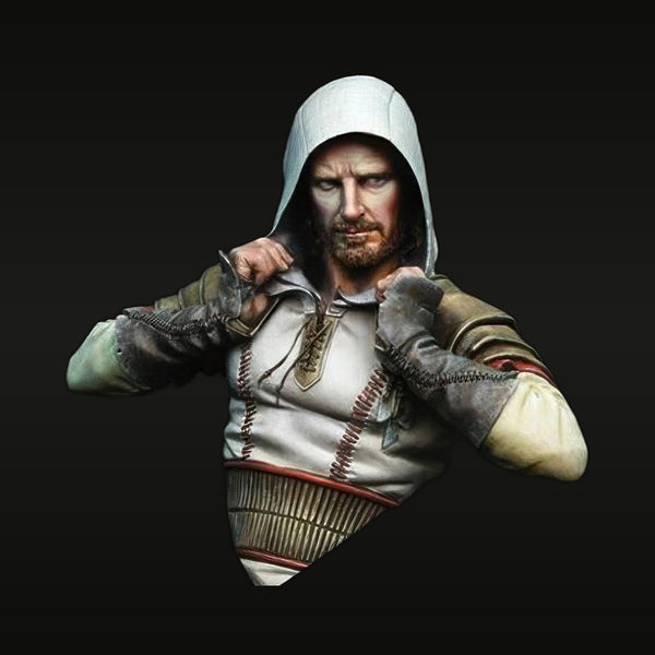 Medieval Knight in Armor with Linen Coif 1/14 Resin Bust
