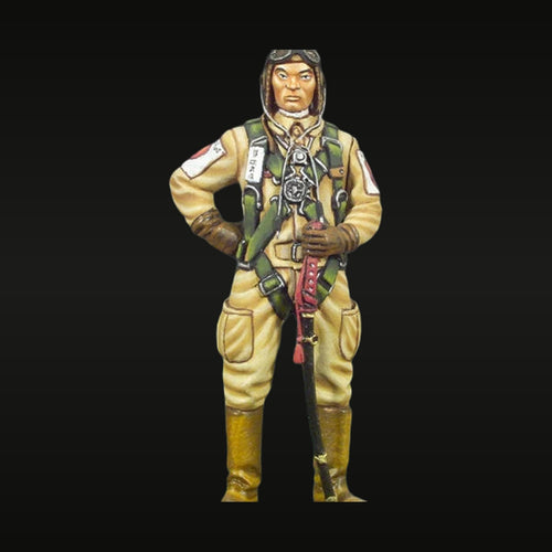 Japanese WWII Fighter Pilot with Goggles 1/35 Resin Figure