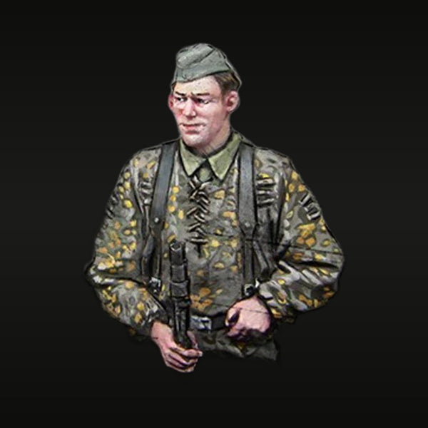 WWII German Panzergrenadier Splinter Camo MP40 1/35 Resin Figure Kit