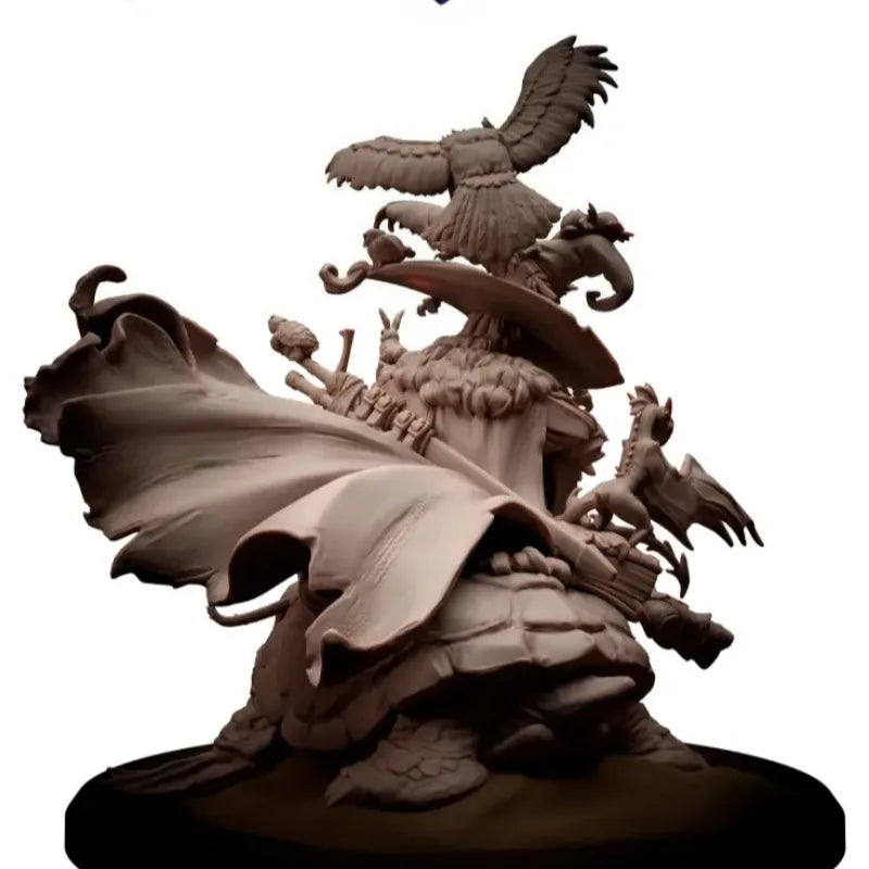 Fantasy Ranger/Druid with Animal Companions 75mm Resin Diorama Kit - resin model view 4