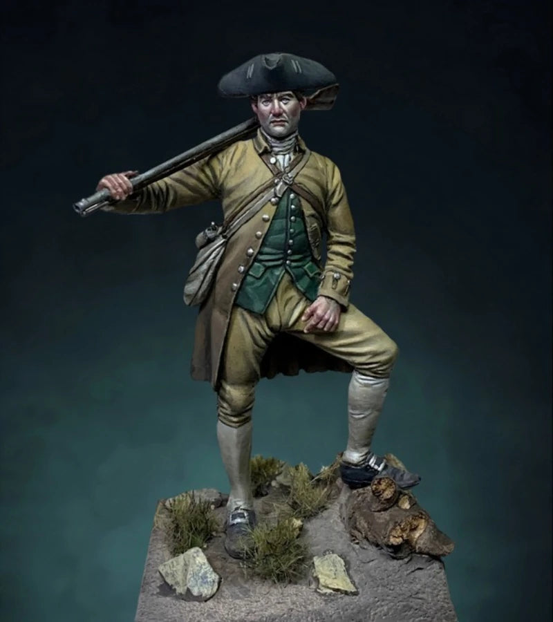 American Revolutionary War Soldiers Set of 3 1/24 Resin Figure Kit - resin model view 3