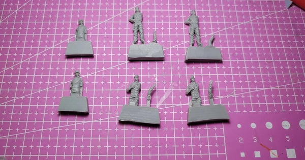WWII German Infantry 6 Figures 1/72 Resin Figure Kit