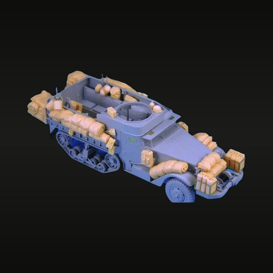 US M3A1 Halftrack Stowage Set 1/35 Resin Accessory Kit - unpainted resin model kit