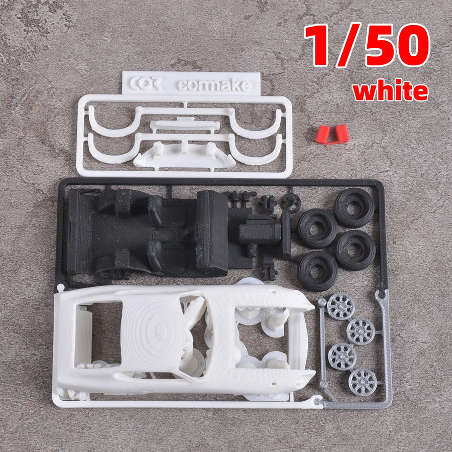 Assembly Scale Set Static Plastic Model Kit Sports Car 1/50
