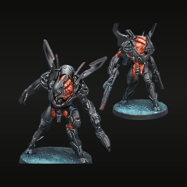 Combined Army Xeodron Batroids Resin Miniature Figure Set with Bases