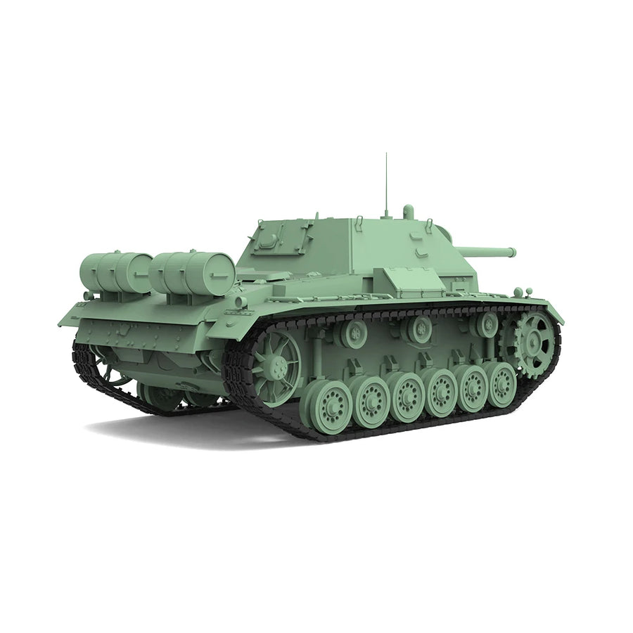 WWII Soviet SU-76 Self-Propelled Gun 1/87 Resin Vehicle Kit - resin model view 4
