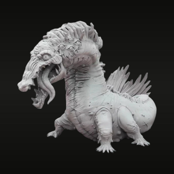 Fantasy Armored Reptile Beast with Dorsal Fin 100mm Resin Figure Kit