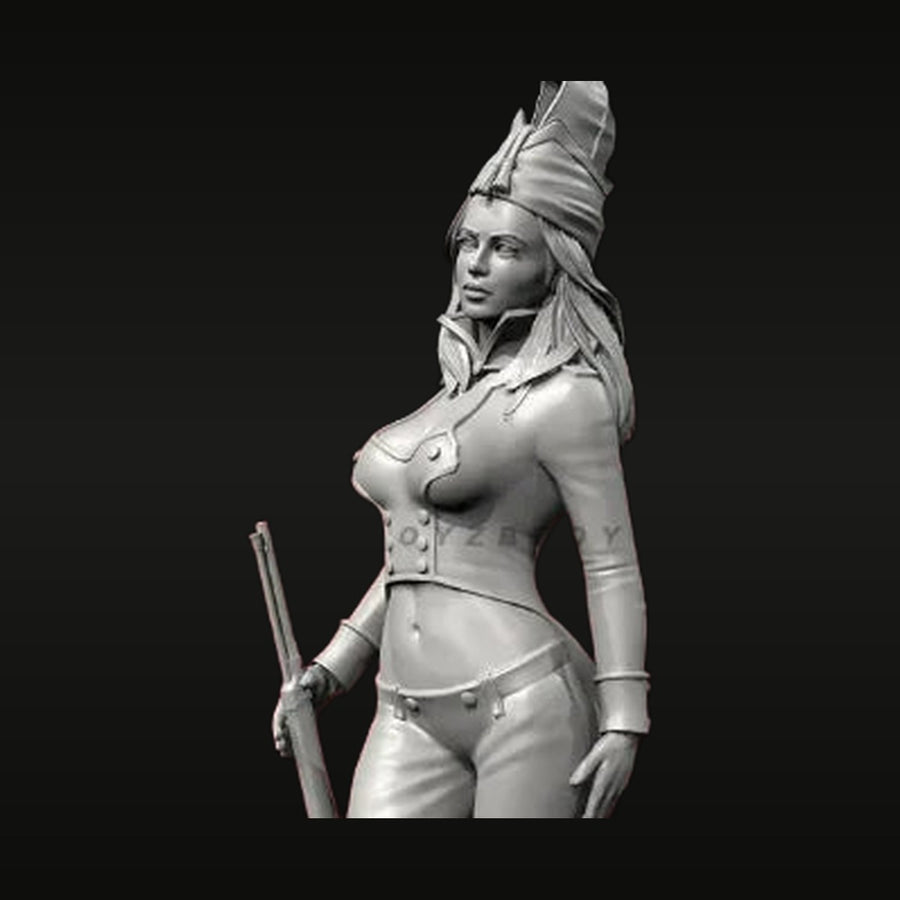 Egyptian Warrior Priestess with Spear | 38mm | Resin Figure Kit - unpainted resin model kit