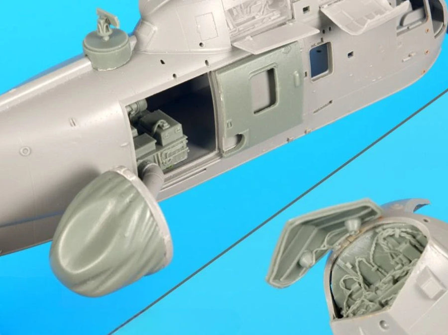 1/72 Scale Die-Cast Resin Aircraft Parts Model Assembled Kit Sea King AEW 2 Radar and Electronics Model Unassembled Unpainted