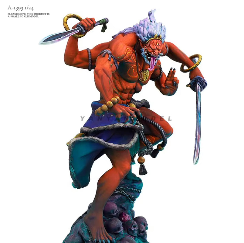 Fantasy Demon Warrior with Katana Stylized 1/24 Resin Figure - resin model view 3