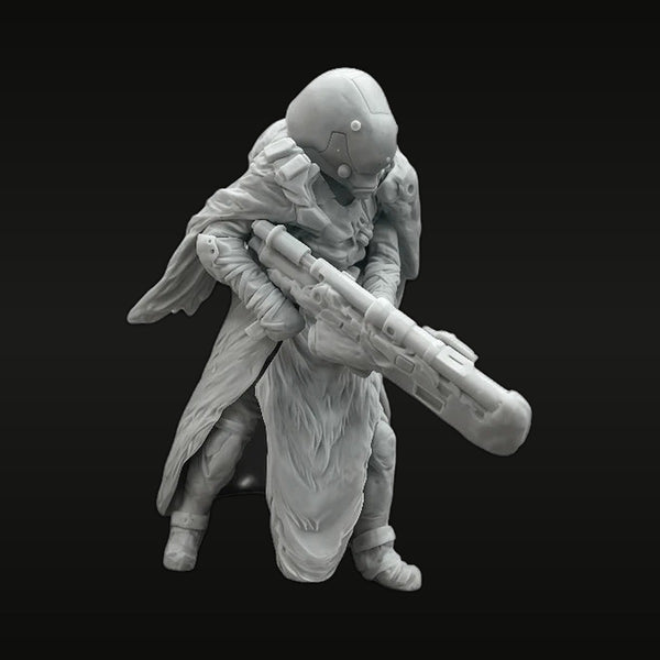 Sci-Fi Armored Soldier with Futuristic Rifle 1/20 Resin Figure Kit