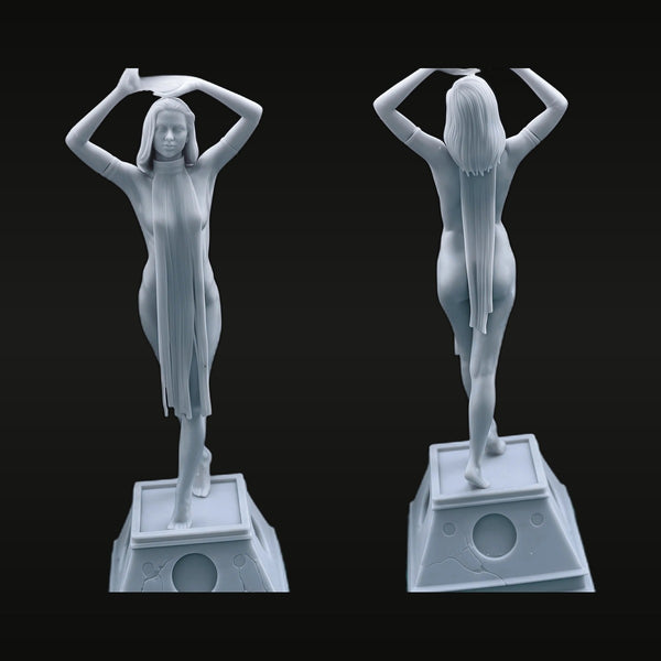 Fantasy Female Elf Bust with Flowing Drapery 1/18 Resin Bust Kit