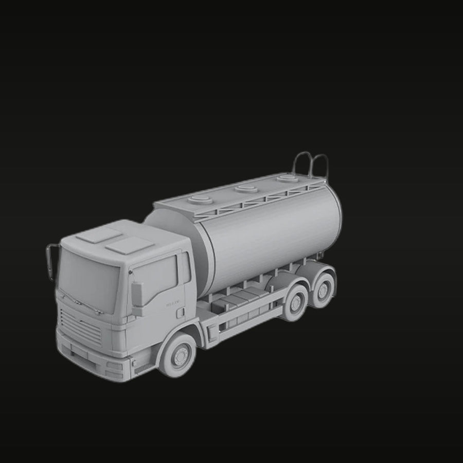 Fuel Tanker Truck 1/220 Resin Model Kit - Detailed Logistics Vehicle - unpainted resin model kit