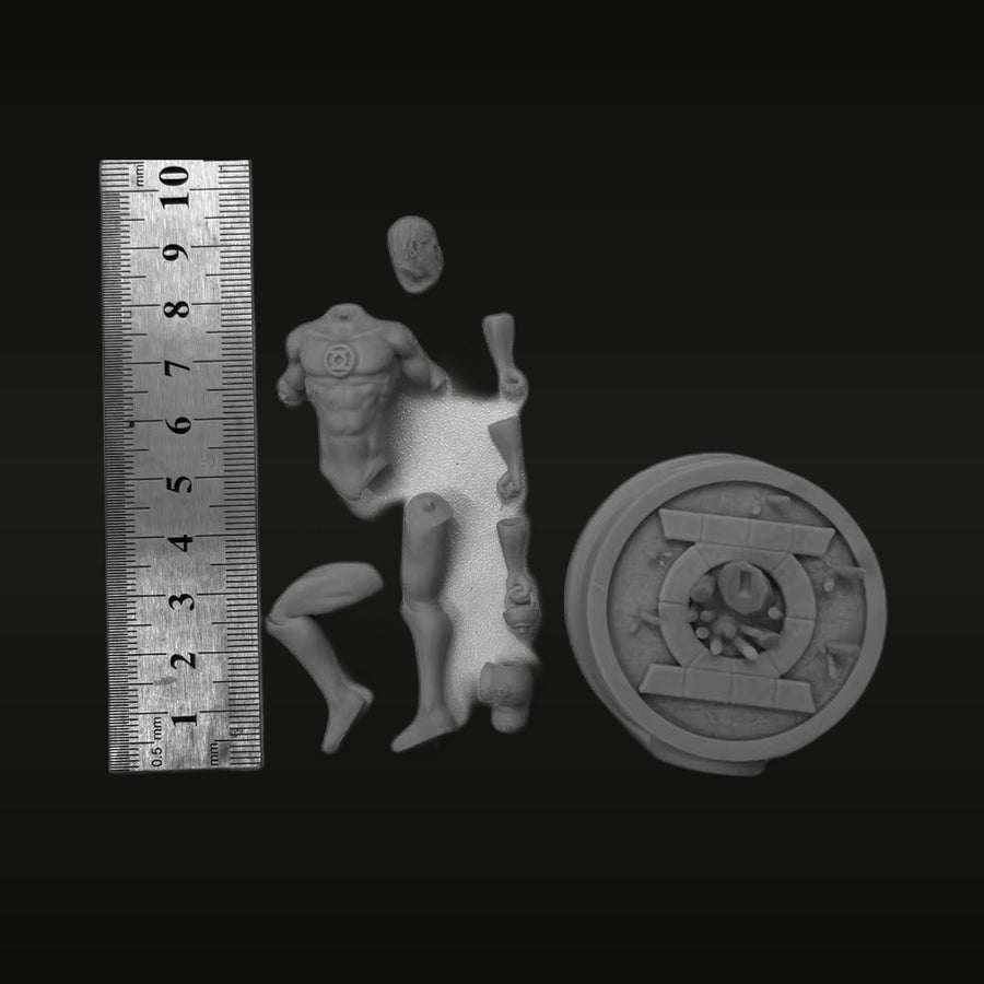 Green Lantern Superhero Full Figure with Base 75mm Resin Model Kit - unpainted resin model kit