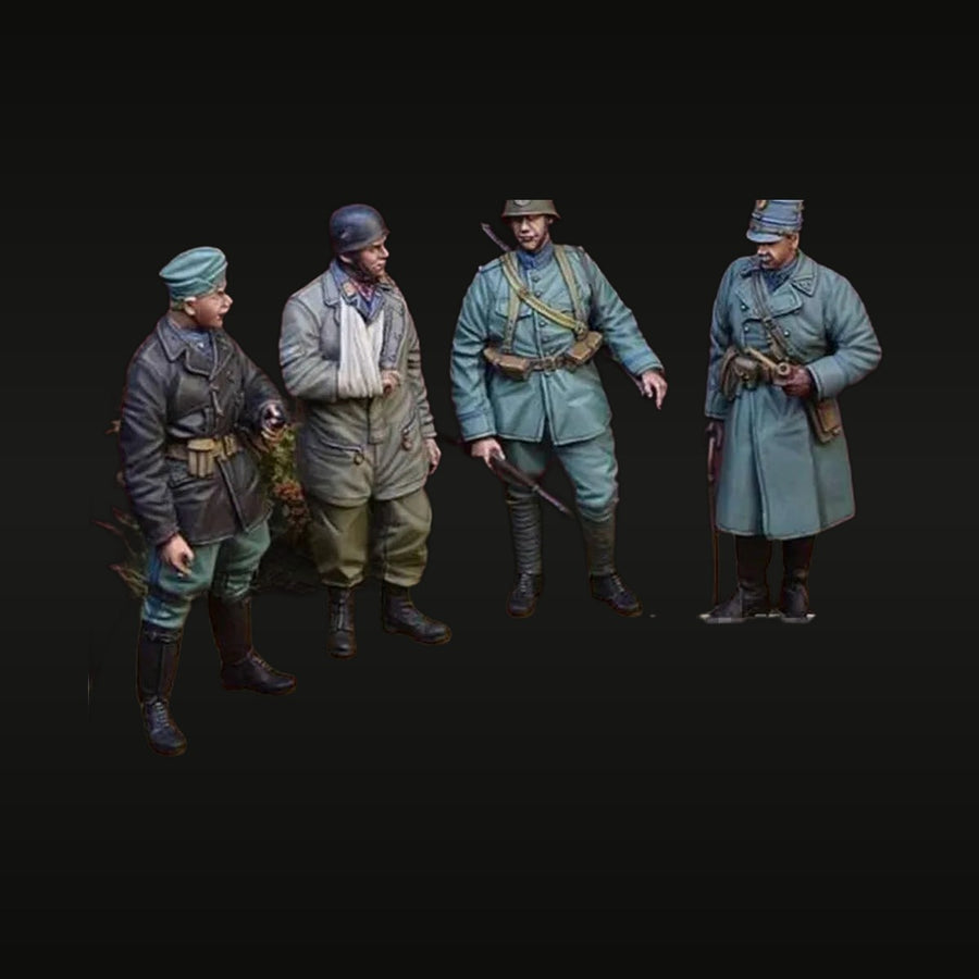 WWI German Infantry Squad with Medic 1/35 Resin Figure Kit - unpainted resin model kit