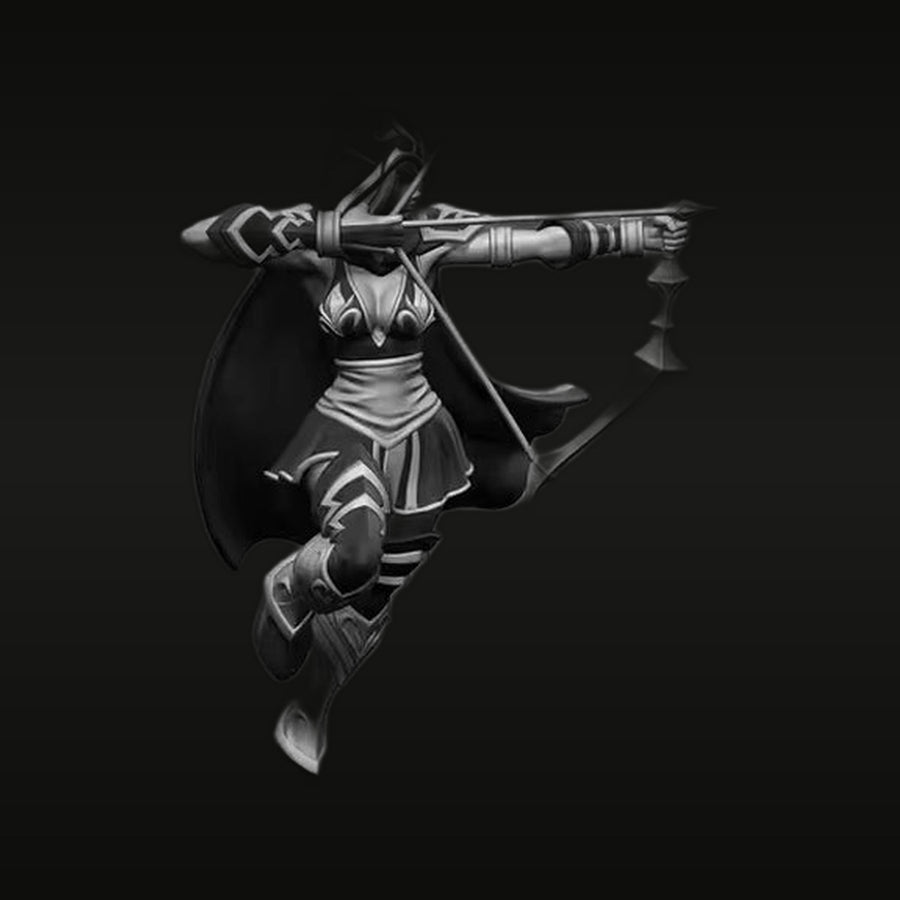 Ashe The Frost Archer 1/24 Resin Figure Kit - unpainted resin model kit