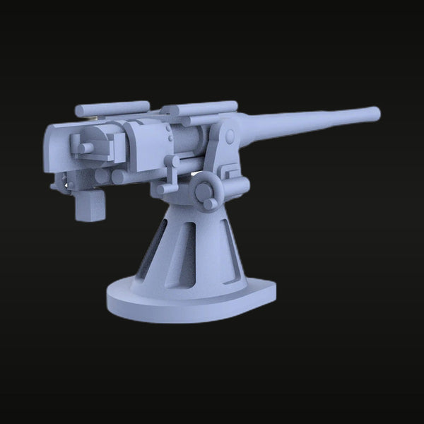 WWII Naval Single-Barrel Deck Gun Mount 1/200 Resin Accessory Kit