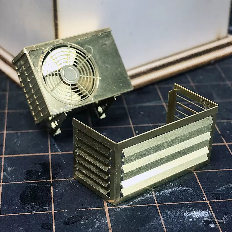 1/35 Model Building Scene Accessories Air Conditioning Outdoor Unit Etching Film DIY Handmade Sand Table Architecture Landscape