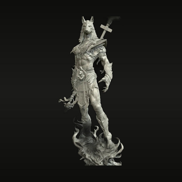 Demon Warrior with Scythe - 50mm Resin Figure Kit