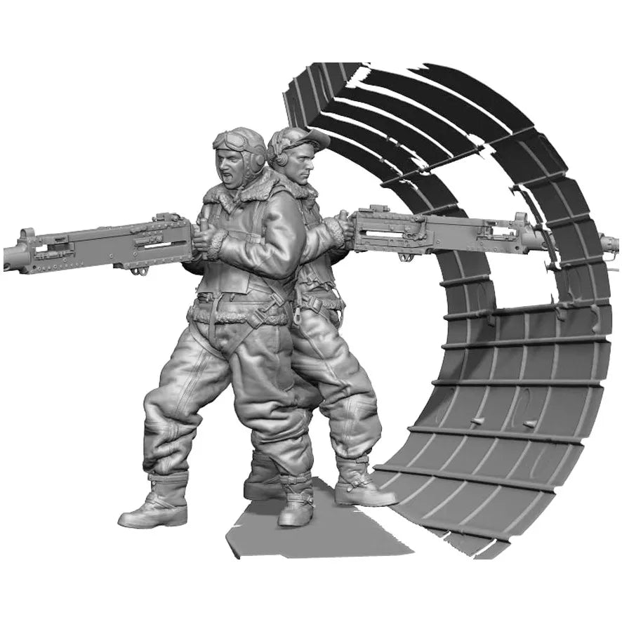 WWII American Soldier with M1 Garand Dual Heads 1/32 Resin Figure Kit - resin model view 3