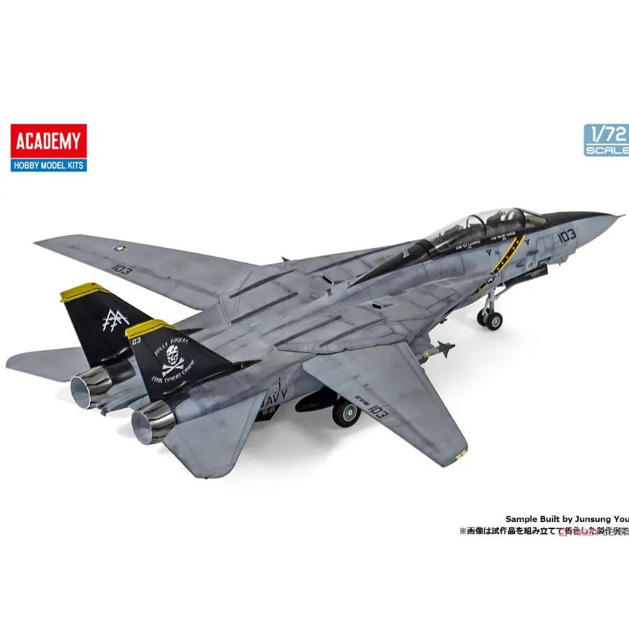Academy Hobby 12578 1/72 USN F-14B Tomcat `VF-103 Jolly Rogers` (Plastic Model) Custom Collectible Children Toy Birthday Gift