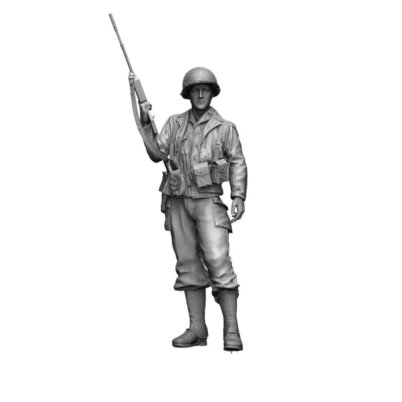 1/16 Scale Resin Figure Assembled Model Kit WW2 US BAR GUNNER History Miniature Diorama Sculpture Unassembled and Unpainted