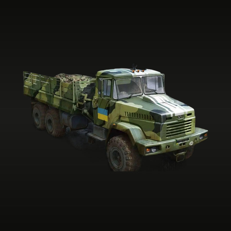Modern Ukrainian KrAZ-6322 Heavy Cargo Truck Late Type 1/35 Resin Vehicle Kit - unpainted resin model kit