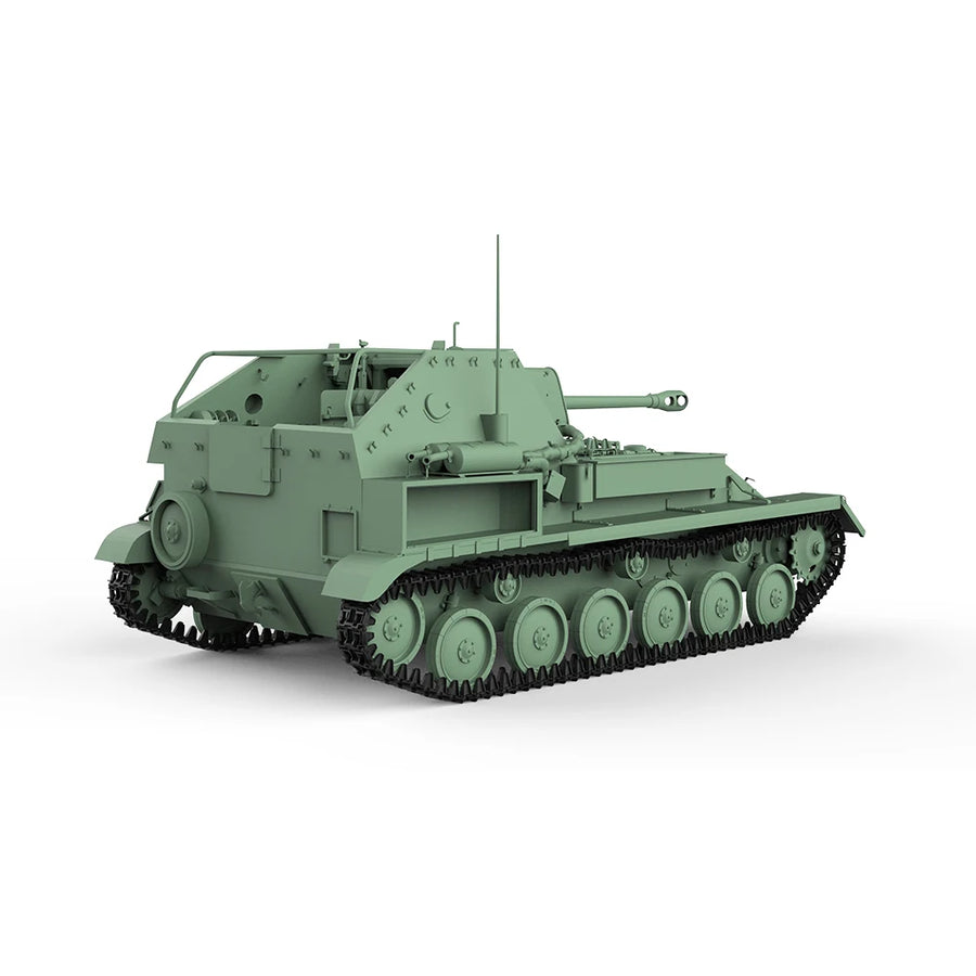 WWII Soviet SU-76M Self-Propelled Gun 1/56 Resin Vehicle Kit - resin model view 4