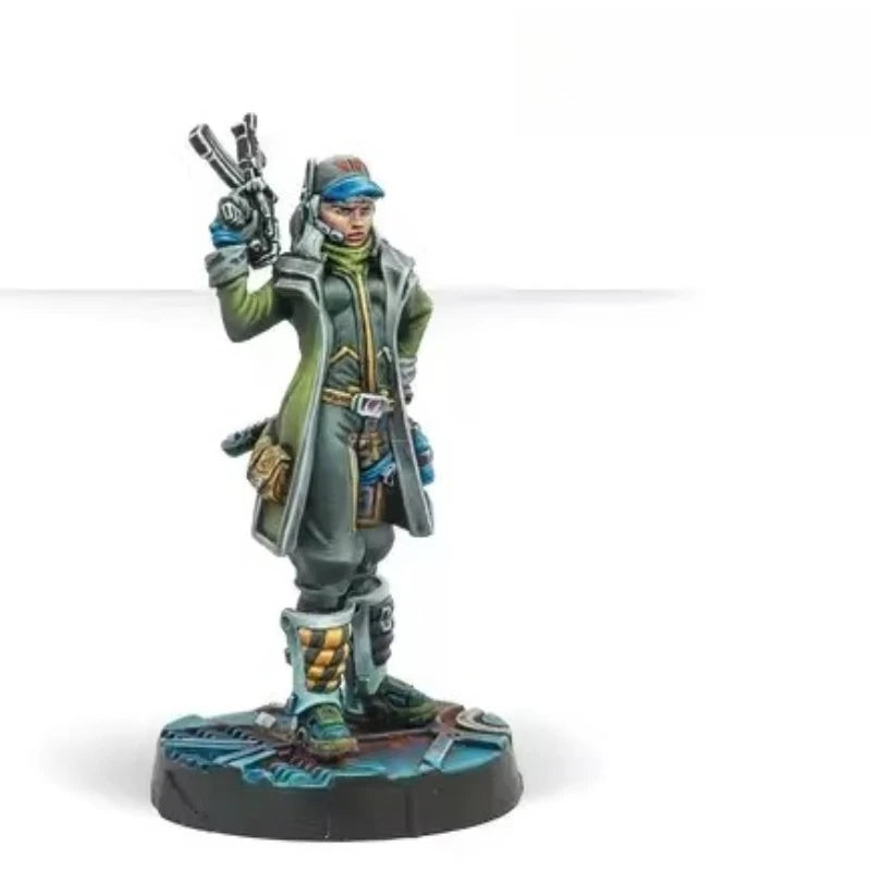 Sci-Fi Kosmoflot Tactical Operators with Combat Drone 28mm Resin Figure Kit - resin model view 4