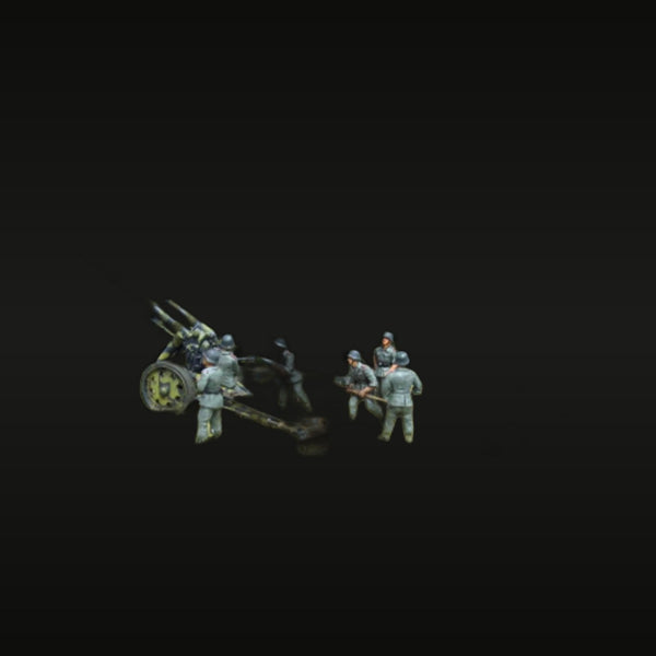 WWII German Flak 38 20mm Anti-Aircraft Gun Crew 1/72 Resin Kit