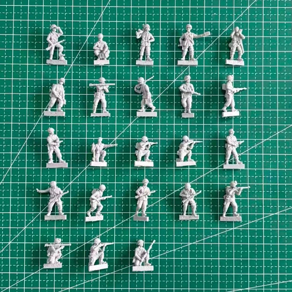 WWII American Paratroopers 23-Figure Set 1/72 Resin Kit