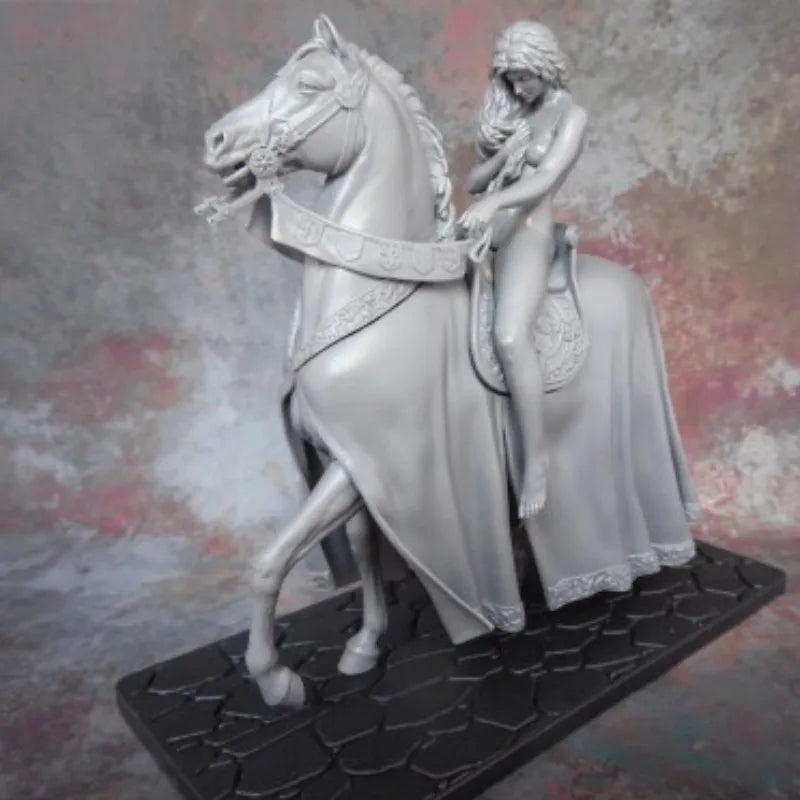 Medieval/Renaissance Caparisoned Horse 80mm Resin Model Kit - resin model view 4