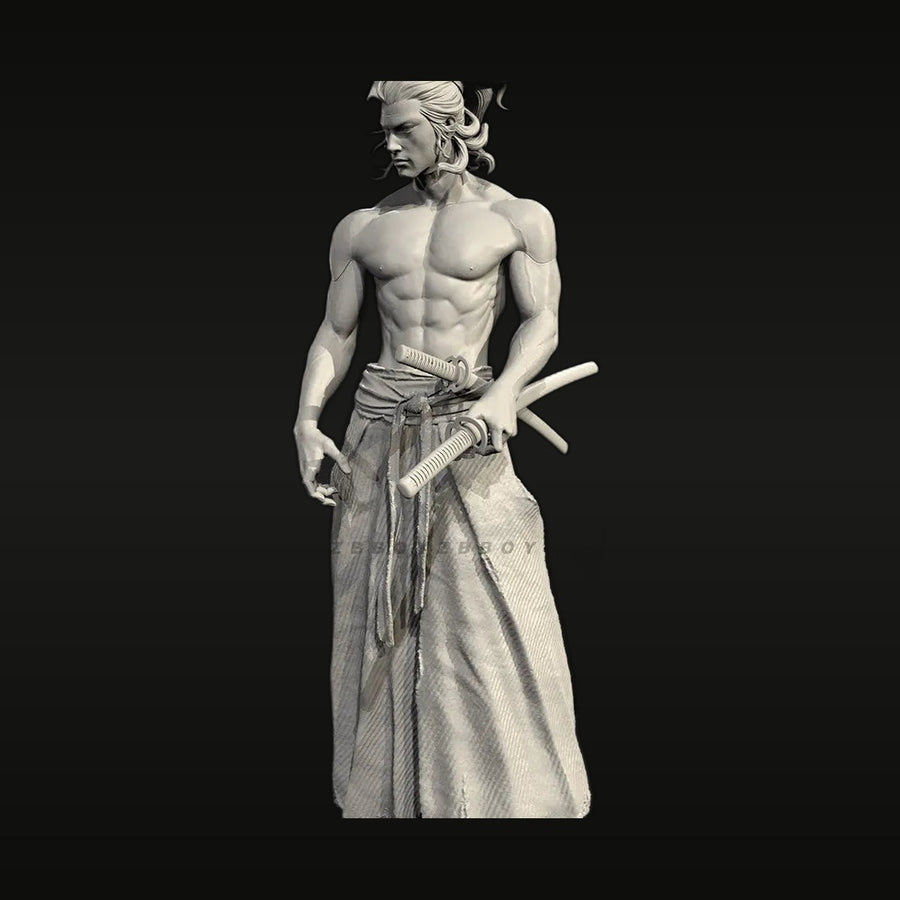 Shirtless Fantasy Warrior with Daggers 38mm Resin Figure Kit - unpainted resin model kit