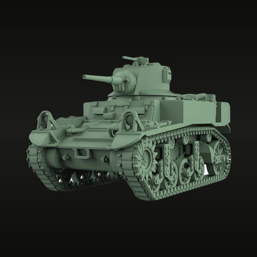 US M3A1 Stuart Light Tank WWII 1/160 Scale Resin Model Kit