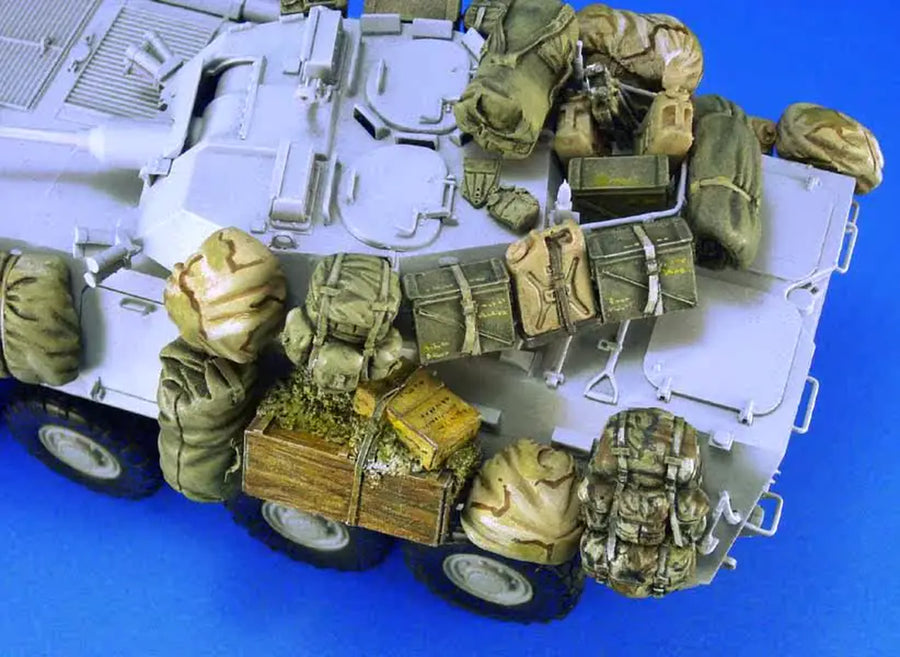 Modern Soviet/Russian BTR-80 Armored Personnel Carrier with Stowage 1/35 Resin Kit - resin model view 4