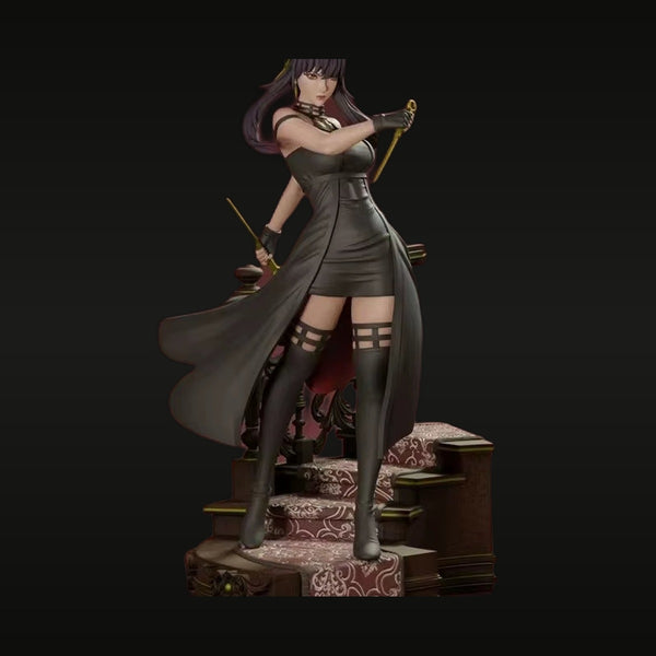 Fantasy Female Anime Spy/Assassin with Twin Wands 1/7 Resin Figure