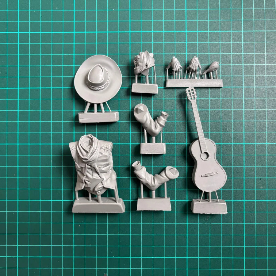 1/10 Resin Unpainted Model Kit, Bust, Old Texan, Unassembled and Unpainted GK